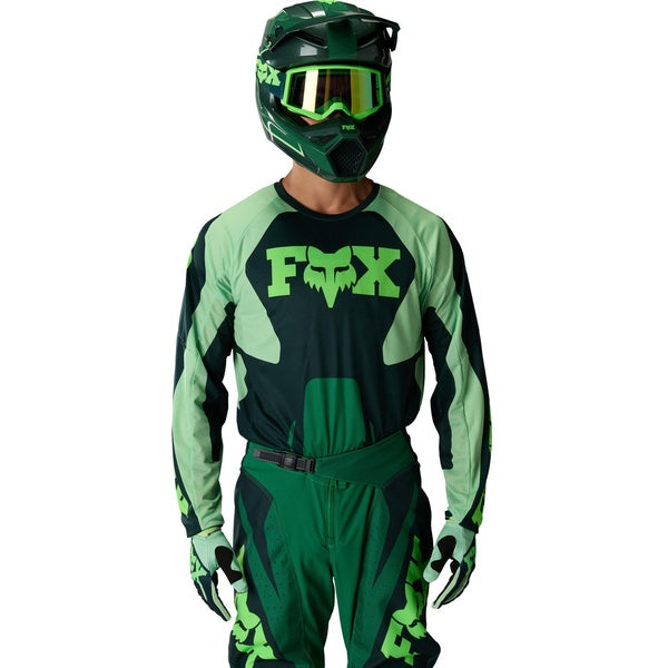 Chandail de Motocross 180 Raid/Fox, vert, de face