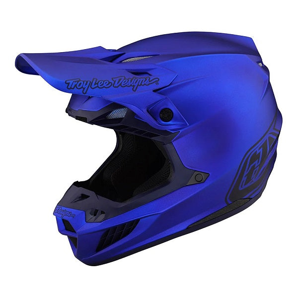 Casque de Motocross SE5 Composite Core Troy Lee Designs Bleu côté gauche