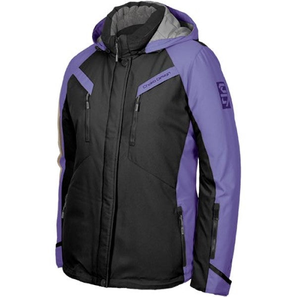 Ensemble 2 Pièces de Motoneige Eclipse Femme/Choko/noir mauve, de face