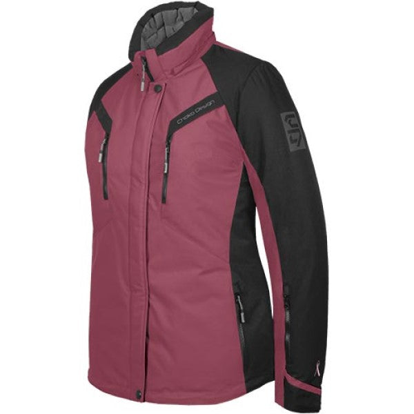 Ensemble 2 Pièces de Motoneige Eclipse Femme/Choko/rose, de face