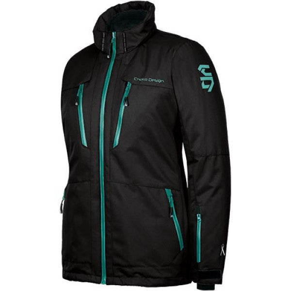 Manteau de Motoneige Adventurer Femme 27/Choko/noir,bleu, de face