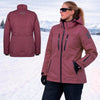 Manteau de Motoneige Adventurer Femme 27/Choko/rose, de face et de dos