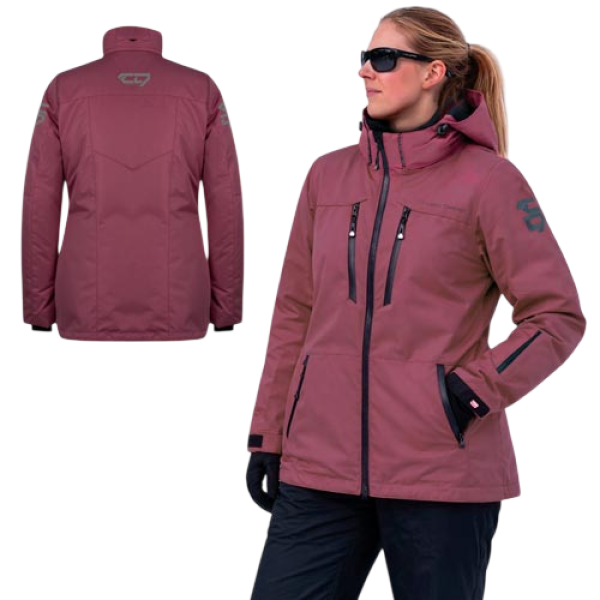 Manteau de Motoneige Adventurer Femme 27/Choko/Rose, de face et de dos