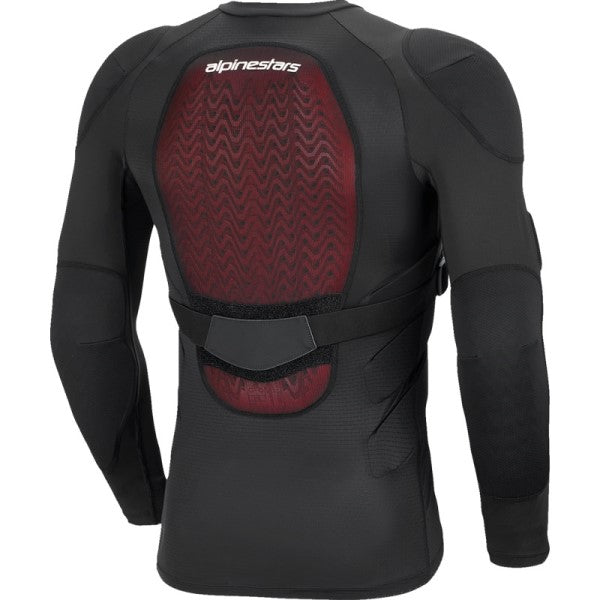 Chandail de Protection de Motocross Bionic Plasma LT Noir/Rouge de dos