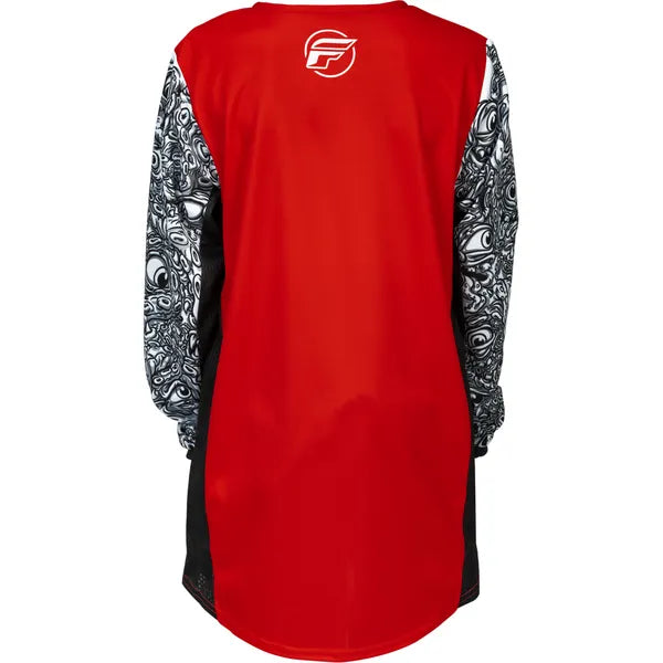 Chandail de Motocross Kinetic Mutant Junior/Fly/rouge noir, de dos