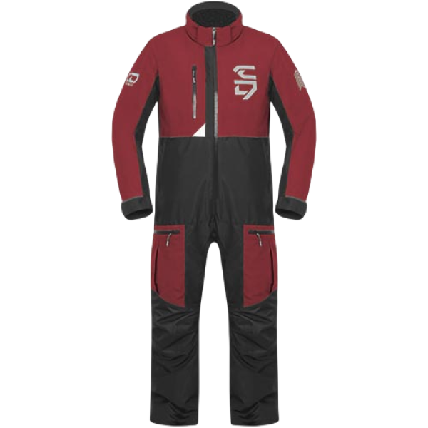 Ensemble de Motoneige Pilot/Choko/rouge foncé, de face