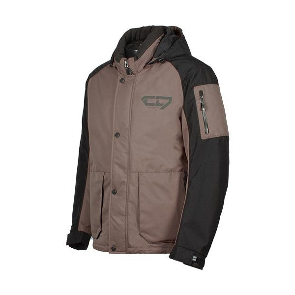 Manteau de Motoneige Horizon/Choko, noir, beige, de face