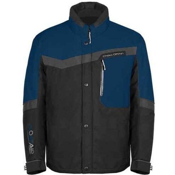 Manteau de Motoneige Pulse Floataid Bleu/Noir de face