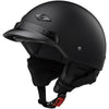 Casque Ouvert de Moto Bagger Noir Mat incliné de droite