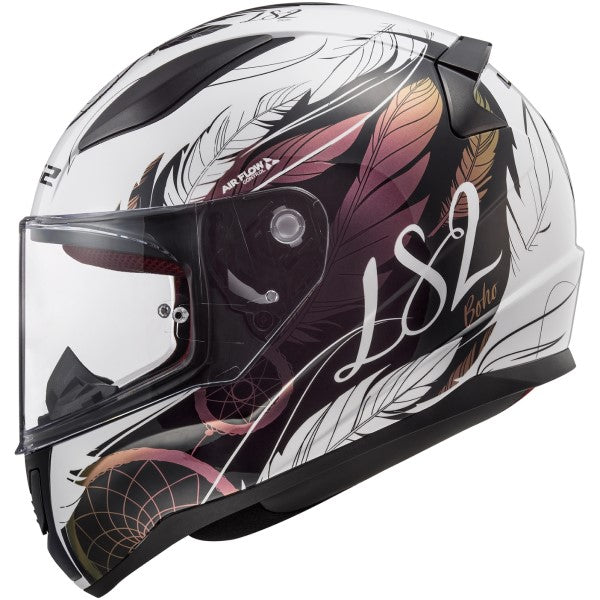 Casque Intégral de Moto Rapid Dream Catcher Blanc/Multicolore de droite