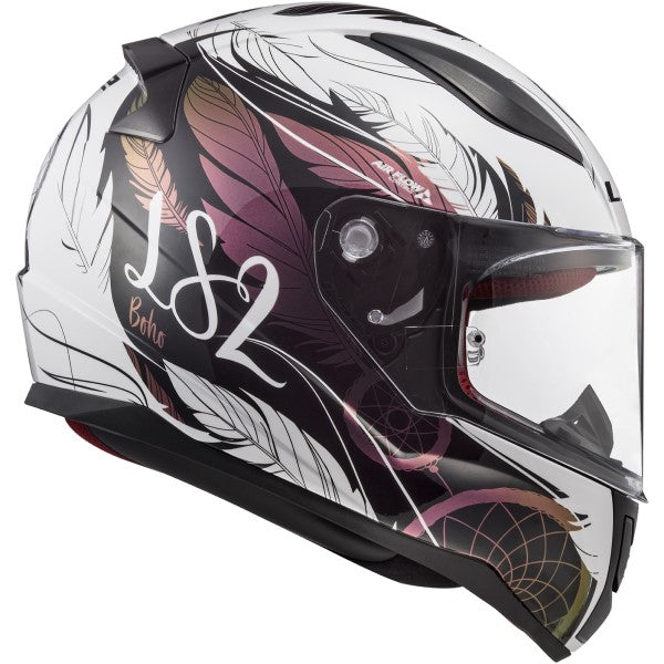 Casque Intégral de Moto Rapid Dream Catcher Blanc/Multicolore de gauche