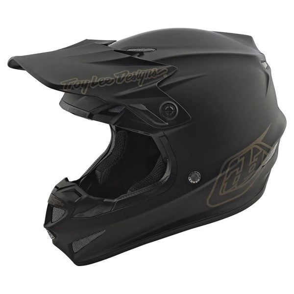 Casque de Motocross SE4 Polyacrylite Midnight Junior Noir incliné de droite