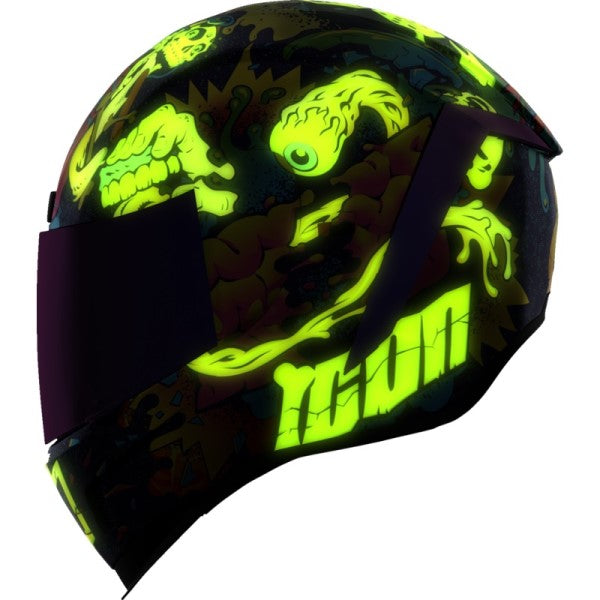 Casque Intégral de Moto MIPS Airform Scatterbrain Multicolore Fluorescent de droite