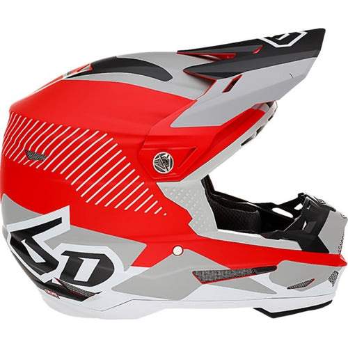 Casque de Motocross ATR-2 Fusion Rouge de gauche