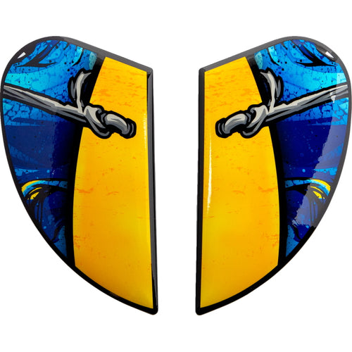 Plaques Latérales Airform Brozak Icon Bleu, de face