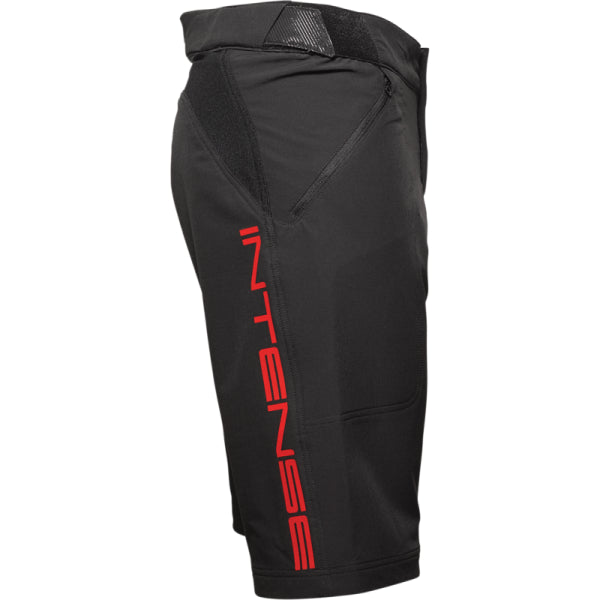 Shorts de Vélo Intense Thor Noir/Rouge, de profil 