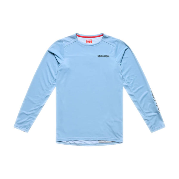 Chandail de vélo Skyline Pro Mono Troy Lee Designs Bleu Clair, de face