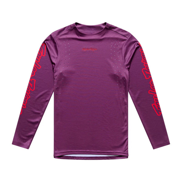 Chandail de vélo Sprint Pro Mono Troy Lee Designs Mauve, de face 