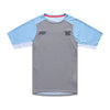Chandail de vélo Skyline Pro Fangs Army Manches Courtes Troy Lee Designs Gris/Bleu, de face 