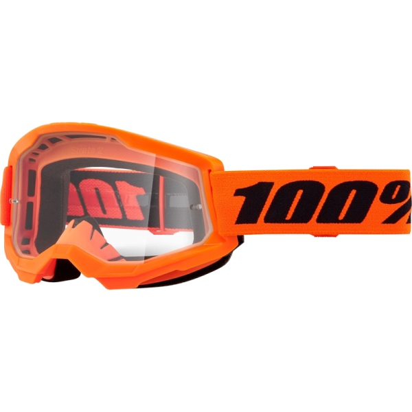 Lunettes de Motocross Strata 2 à Lentille Claire 100% Orange