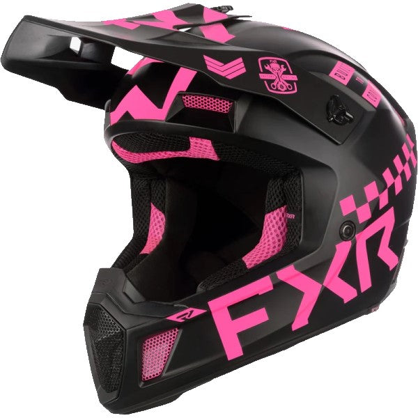 Casque de Motocross Gladiator Clutch Noir/Rose