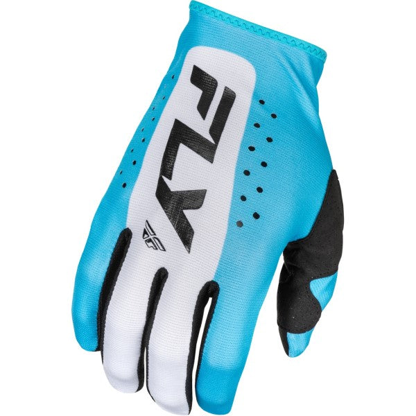 Gants de Motocross Lite Blanc/Bleu de l'extérieur
