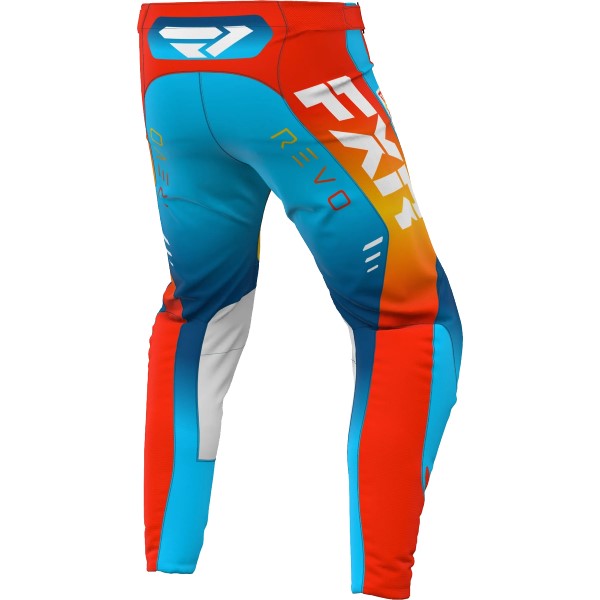 Pantalon de Motocross Revo Orange/Bleu de derrière