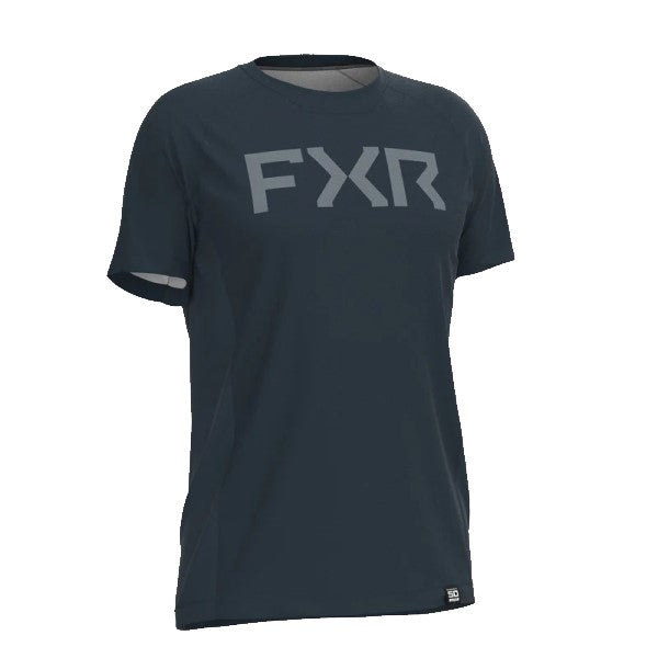 T-Shirt Attack UPF FXR Bleu foncé, de face