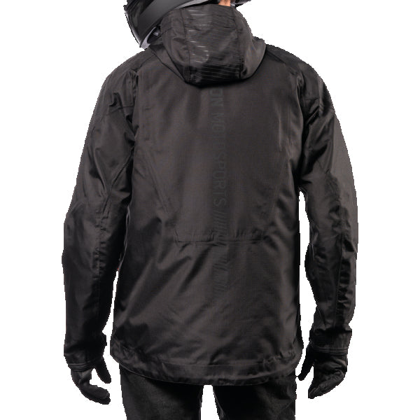 Manteau Imperméable de Moto PDX3 Noir, arrière