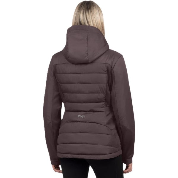 Manteau Matelassé Phoenix Femme Mauve, Dos