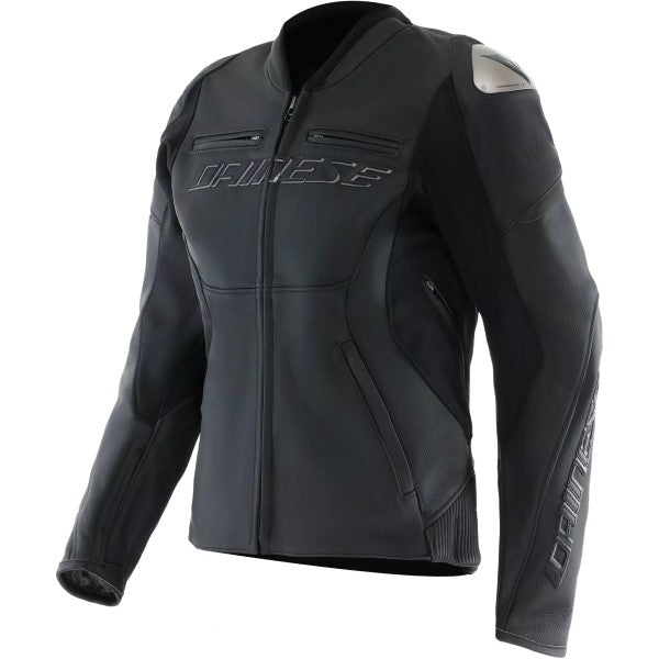 Manteau de Moto Racing 5 Femme Noir de face