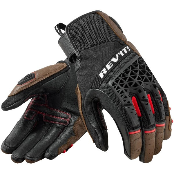 Gants de Moto Ventilé Sand 4 Brun de l'extérieur