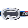 Lunette de Motocross Prime FXR bleu blanc et rouge