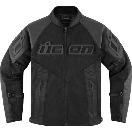 Manteau de Moto Mesh AF en Cuir Noir