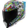 Casque Intégral de Moto Ultraflite Doodle 3 Blanc/Multicolore incliné de face