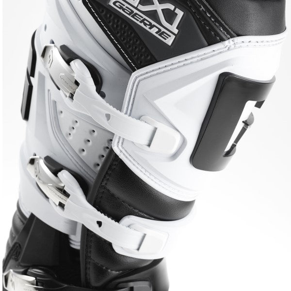 Bottes de Motocross Gaerne GX-1 Noir Blanc Boucles