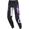 Pantalon de Motocross Fluid Grid Noir/Rose de face