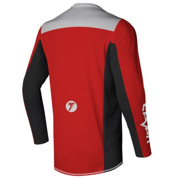 Chandail de Motocross Rival Staple - Liquidation/Seven/rouge, de dos