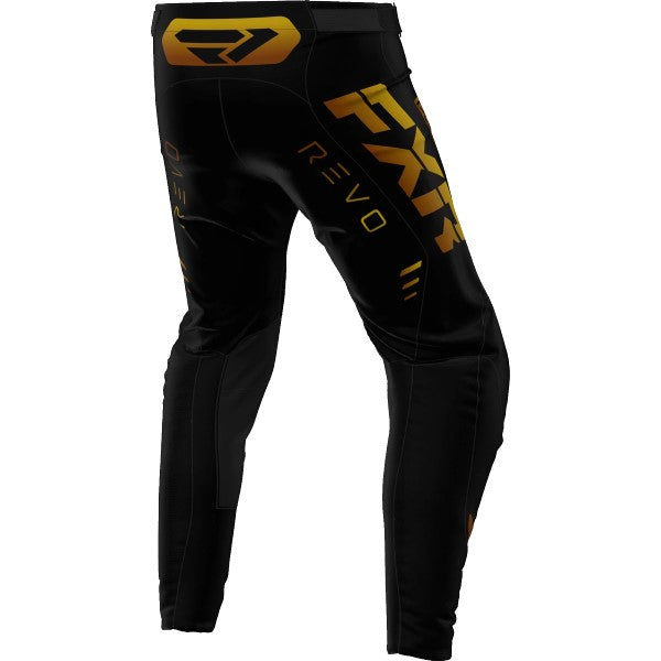 Pantalon de Motocross Revo Noir/Or de derrière