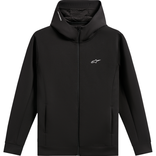 Coton Ouaté Cypher Zip Double Face avec Capuche Alpinestars Noir, de face