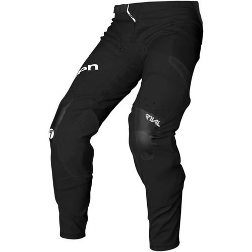 Pantalon de Motocross Rival Staple Noir de face