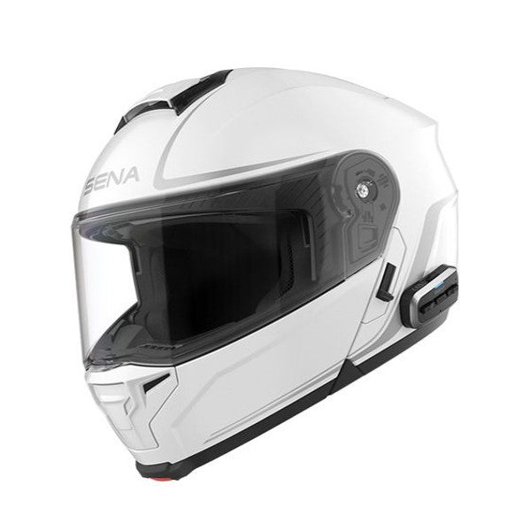 Casque Modulaire de Moto Outrush 2 Mesh Ece/Sena/blanc, de profil