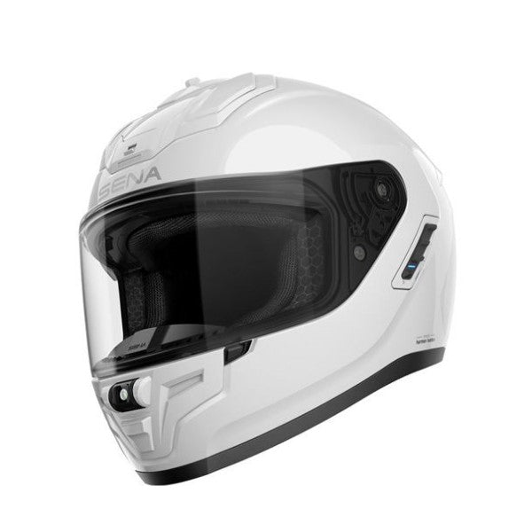 Casque Modulaire de Moto Phantom Wave ANC ECE/Sena/blanc, de profil