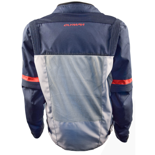 Manteau Moto Newport 3 Gris/Bleu - Dos