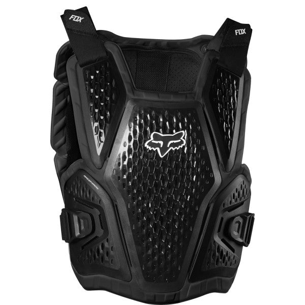 Plastron de Motocross Raceframe Impact Junior Fox noir, de face