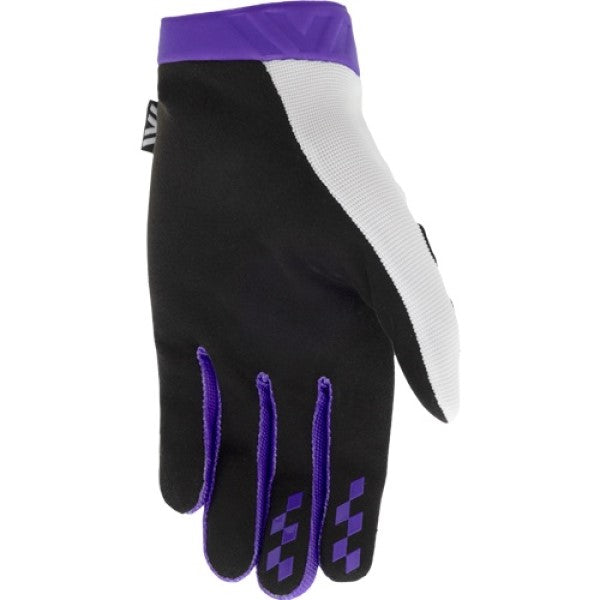 Gants de Motocross Stylz Blanc/Mauve Paume