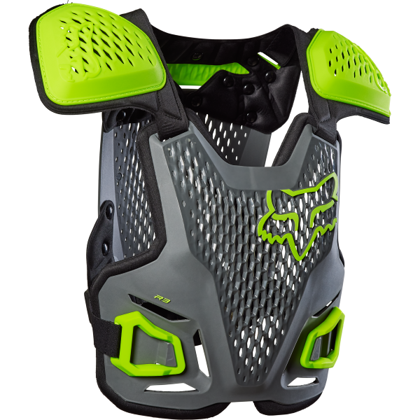 Plastron de Motocross Fox R3 Junior Gris/Hiviz