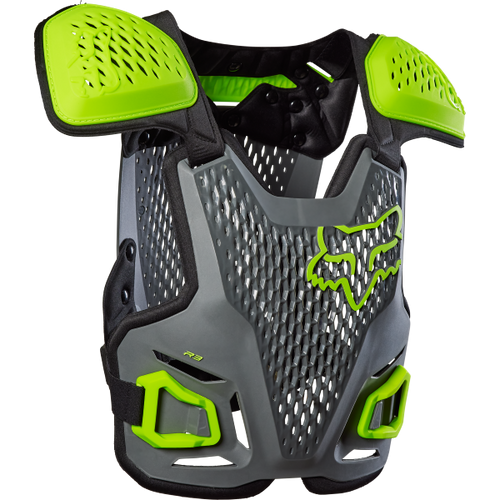 Plastron de Motocross Fox R3 Junior Gris/Hiviz