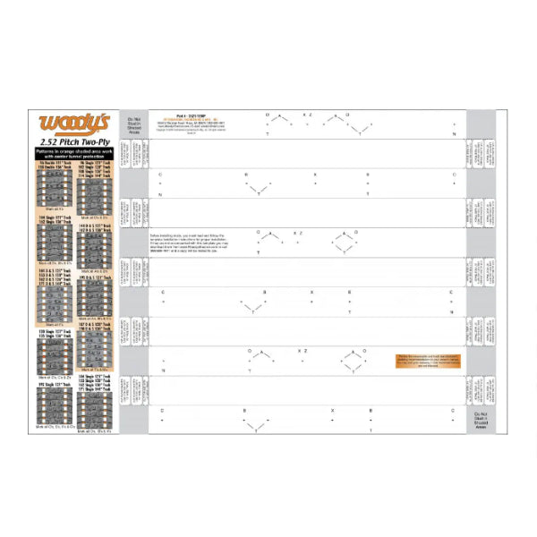 Gabarit de Cloutage pour Crampons de Motoneige - Woody's, 252T-TEMP