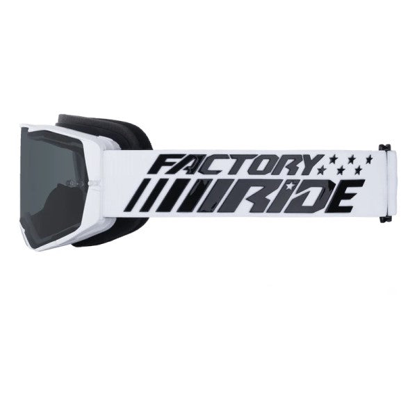 Lunette de Motocross Factory Ride Blanc, de côté